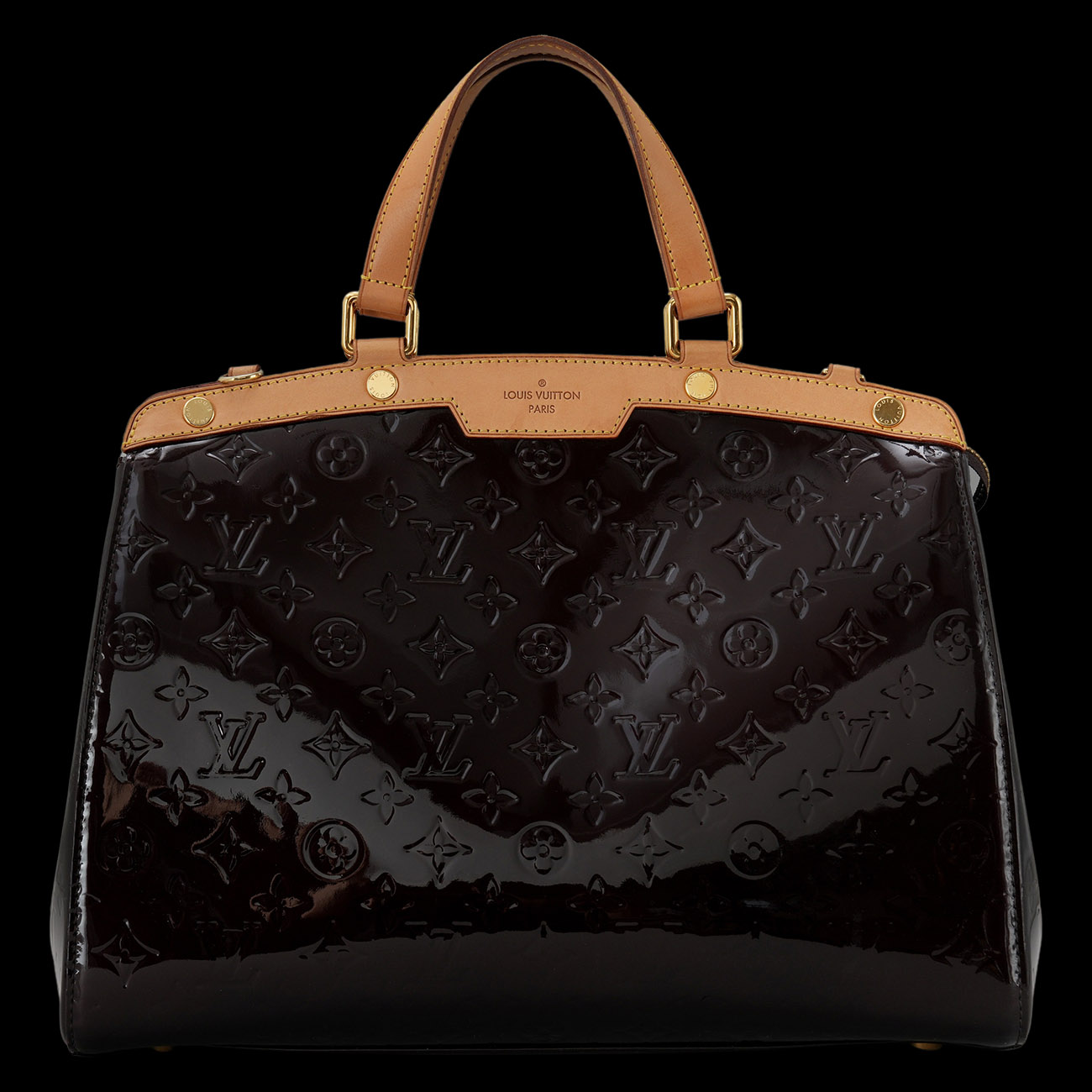 LOUIS VUITTON(USED)루이비통 M91616 모노그램 베르니 아마랑뜨 브레아 GM